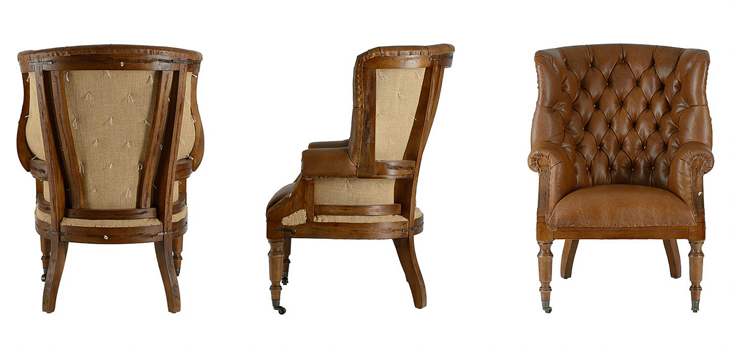 Кресло Meder Armchair натуральная кожа Кресло Meder Armchair натуральная кожа - Loft-Concept в Кирове