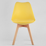 Стул с основой из пластика и мягким сиденьем Arvika Yellow варинант исполнения - 2 | Loft Concept в Кирове
