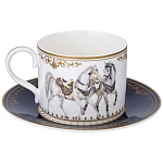 Чайный сервиз из фарфора с изображением лошадей на 6 персон 14 предметов Porcelain Horse Set варинант исполнения - 3 | Loft Concept в Кирове