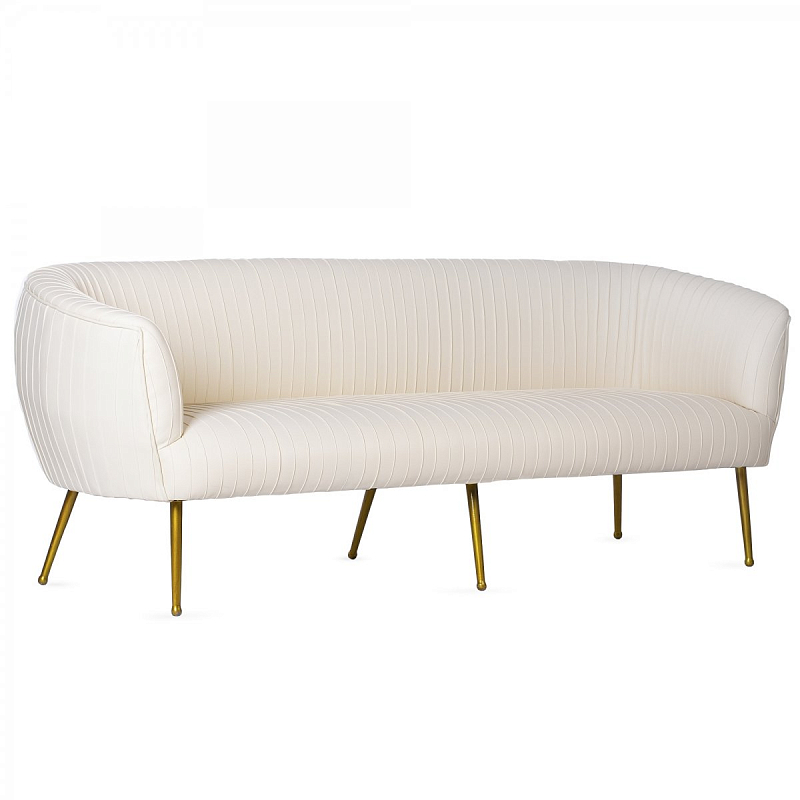 Софа Souffle Settee Leather ivory leather Белый Бронза Софа Souffle Settee Leather ivory leather Белый Бронза в Кирове | Loft Concept