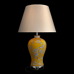 Настольная лампа желтая с изображением белых птиц Flight Among Acacia варинант исполнения - 2 | Loft Concept в Кирове