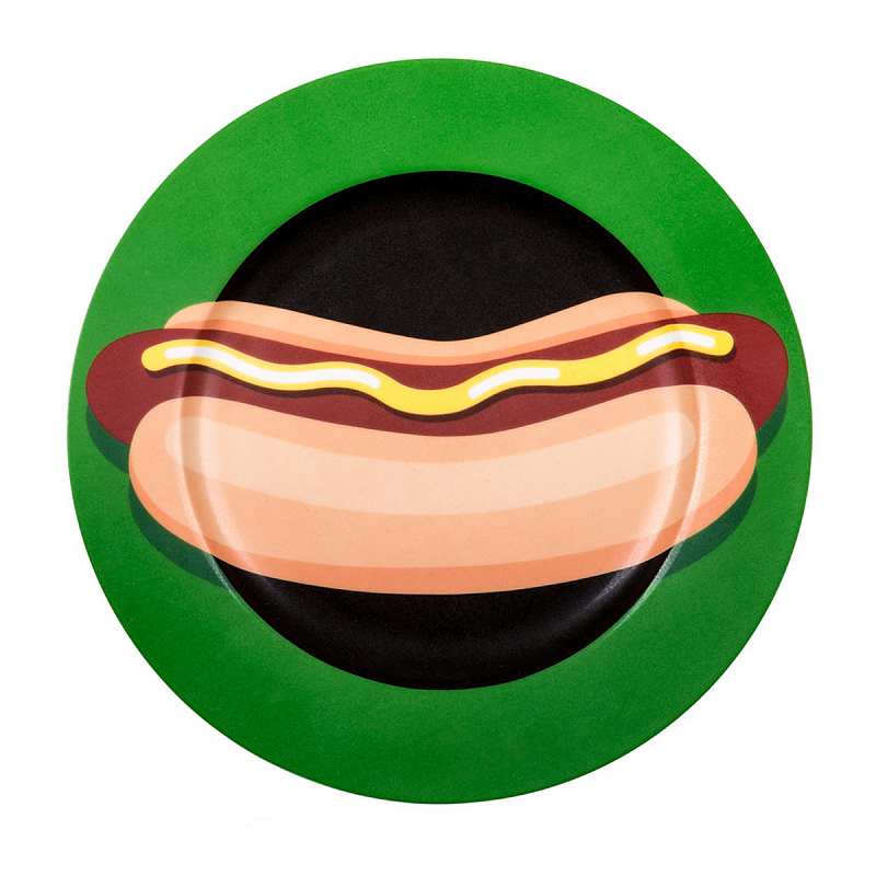 Тарелка Seletti Porcelain Plate Hot Dog Зеленый Тарелка Seletti Porcelain Plate Hot Dog Зеленый в Кирове | Loft Concept