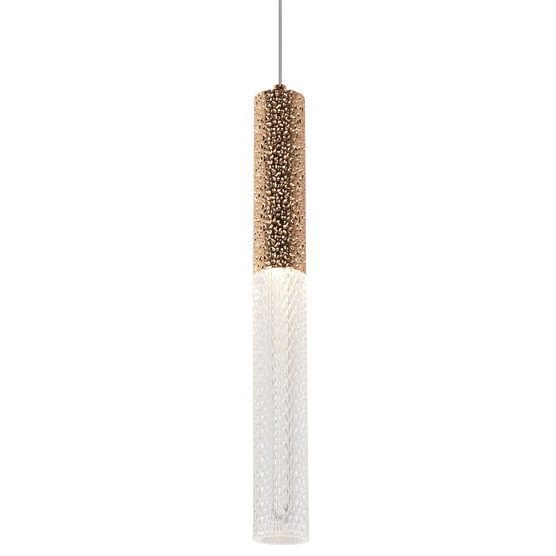 Подвесной светильник Dew Drops Tube Gold Hanging Lamp Прозрачный Золотой Подвесной светильник Dew Drops Tube Gold Hanging Lamp Прозрачный Золотой в Кирове | Loft Concept