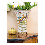 Ваза из фарфора с бронзовой стрекозой  Paradise Dragonfly варинант исполнения - 7 | Loft Concept в Кирове