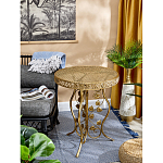 Столик приставной золотистый с орнаментом на столешнице Tanzania варинант исполнения - 4 | Loft Concept в Кирове