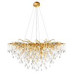 Люстра подвесная с прозрачными стеклянными подвесками в форме капель Диаметр 100 см Droplet Chandelier варинант исполнения - 2 | Loft Concept в Кирове