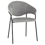 Серый стул с обивкой из искусственной замши Alexis варинант исполнения - 1 | Loft Concept в Кирове