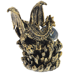 Декоративная статуэтка Дракон со стеклянным шаром Dragon and Glass Ball Gold Black варинант исполнения - 3 | Loft Concept в Кирове