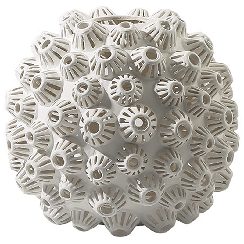 Декоративная ваза Unique Sea Urchin White Vase Белый Декоративная ваза Unique Sea Urchin White Vase Белый в Кирове | Loft Concept