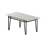 Стол обеденный с прямоугольной столешницей пыльного белого цвета на 4-х металлических ножках PAL ANCIENT WHITE варинант исполнения - 1 | Loft Concept в Кирове