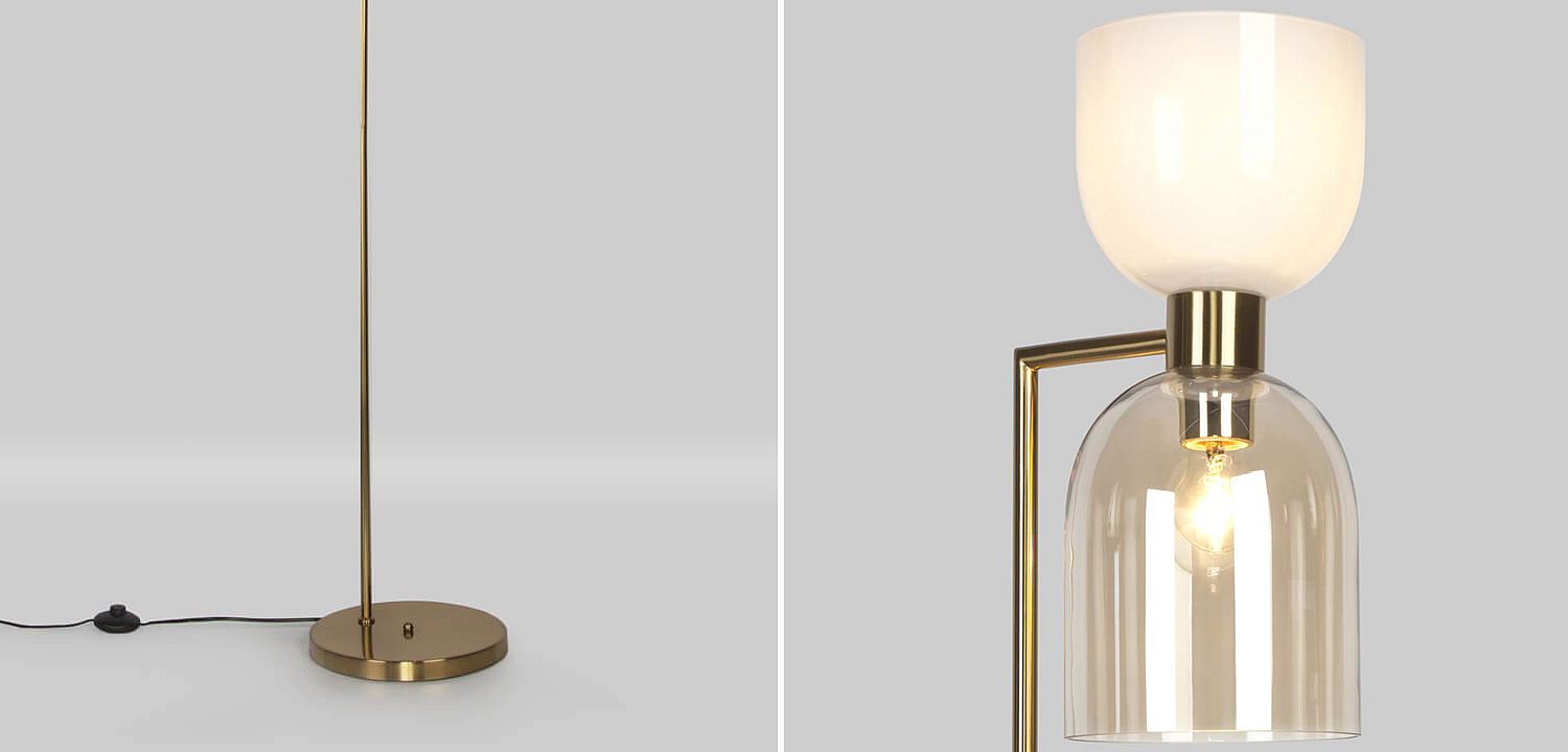 Торшер Light maker studio white and smok brass Торшер Light maker studio white and smok brass - Loft-Concept в Кирове