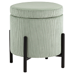 Светло-зеленый пуф на черных ножках SANJAY варинант исполнения - 1 | Loft Concept в Кирове