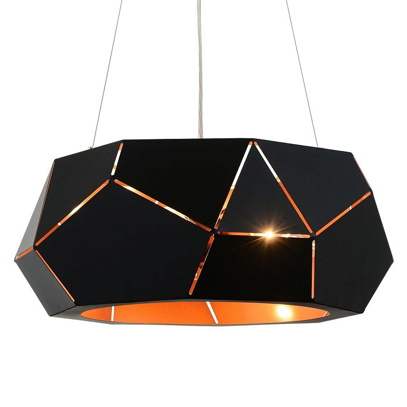 Люстра Volume Squarу Chandelier Черный Золотой Люстра Volume Squarу Chandelier Черный Золотой в Кирове | Loft Concept
