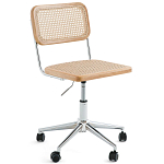 Офисный стул из ротанга на колёсах June Rattan Wicker Chair варинант исполнения - 1 | Loft Concept в Кирове