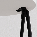 Стол приставной с 2-мя круглыми белыми столешницами ESSEL SIDE TABLE WHITE варинант исполнения - 2 | Loft Concept в Кирове