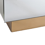 Столик журнальный зеркальный с золотым декором Gold Painted Mirror Table варинант исполнения - 3 | Loft Concept в Кирове