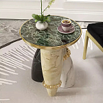 Дизайнерский журнальный стол круглый на 3-х фигурных ножках Cuzadit варинант исполнения - 1 | Loft Concept в Кирове