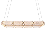 Люстра прямоугольная с текстурным природным рисунком IceFlame варинант исполнения - 4 | Loft Concept в Кирове