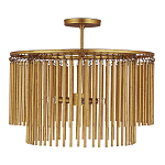 Потолочный светильник двухъярусный золотого цвета Metal Tentacles варинант исполнения - 3 | Loft Concept в Кирове