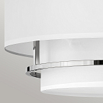 Потолочный светильник с двухслойным белым текстильным абажуром Hinkley варинант исполнения - 11 | Loft Concept в Кирове