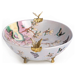 Белое фарфоровое блюдо с изображением бабочек Eden Garden варинант исполнения - 3 | Loft Concept в Кирове