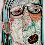 Арт-Объект плетеный из нитей большой портрет Joana Schneider  варинант исполнения - 2 | Loft Concept в Кирове