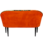 Диван двухместный из натурального бука оранжевый с цветным принтом Impressionism in Art варинант исполнения - 2 | Loft Concept в Кирове