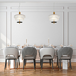 Подвесной светильник многослойный из рифленого прозрачного стекла Academy of Light варинант исполнения - 7 | Loft Concept в Кирове