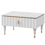 Стол журнальный белый с ящиком Expanses of Beauty варинант исполнения - 1 | Loft Concept в Кирове