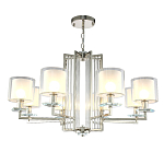 Люстра с 8-ю цилиндрическими плафонами из стекла Laurent варинант исполнения - 6 | Loft Concept в Кирове