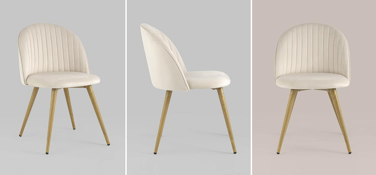Стул Miruna Chair Молочный Велюр Стул Miruna Chair Молочный Велюр - Loft-Concept в Кирове