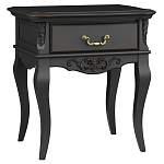 Тумба прикроватная черная из массива бука в стиле прованс Black Provence варинант исполнения - 1 | Loft Concept в Кирове