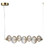 Подвесной светильник линейный с 7-ю рифлеными стеклянными шарами Marcelh Light варинант исполнения - 2 | Loft Concept в Кирове