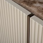 Тумба под телевизор серая с мраморной столешницей Uniqueness Marble варинант исполнения - 3 | Loft Concept в Кирове