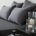 Постельное белье однотонное из сатина темно-серого цвета Eden Line варинант исполнения - 3 | Loft Concept в Кирове