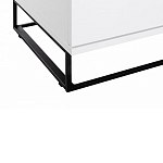 Стеллаж книжный белый с 3-мя открытыми полками и дверкой Strict Lines варинант исполнения - 5 | Loft Concept в Кирове