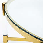 Кофейный столик со столешницей из стекла Crossy варинант исполнения - 5 | Loft Concept в Кирове