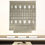 Панно на стену плетеное Макраме бежевый цвет  варинант исполнения - 11 | Loft Concept в Кирове
