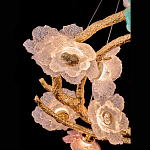 Люстра круглая на золотом каркасе с цветочным декором Miscellaneous herbs варинант исполнения - 5 | Loft Concept в Кирове