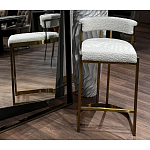 Стул барный букле бежевый с каркасом цвета матовое золото Tactility варинант исполнения - 6 | Loft Concept в Кирове