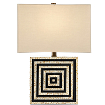 Настольная лампа с квадратным основанием и прямоугольным абажуром Neat Lines варинант исполнения - 3 | Loft Concept в Кирове