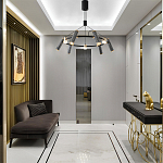 Люстра круглая с 9-ю цилиндрическими плафонами на магнитном креплении Bronze Concert варинант исполнения - 6 | Loft Concept в Кирове