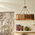 Люстра с абажуром из ротанга Wicker Furniture варинант исполнения - 4 | Loft Concept в Кирове