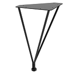 Стол журнальный c коричневой круглой столешницей на трех металлических ножках Charm Coffee Table варинант исполнения - 5 | Loft Concept в Кирове