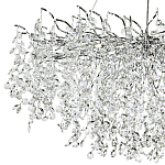 Линейная люстра с хрустальными подвесками на металлических ветках Fairytree Light Silver Linear Chandelier 18 варинант исполнения - 3 | Loft Concept в Кирове
