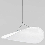 Подвесной светильник с белым тканевым плафоном в форме облака Crystal Cloud Junction варинант исполнения - 1 | Loft Concept в Кирове