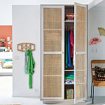 Шкаф с двумя дверцами из плетеного ротанга Tomio Wicker Furniture варинант исполнения - 8 | Loft Concept в Кирове