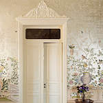 Обои ручная роспись Temple Newsam White Gold gilded silk варинант исполнения - 4 | Loft Concept в Кирове