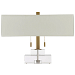 Настольная лампа прямоугольная на прозрачном основании Charm and Luxury варинант исполнения - 4 | Loft Concept в Кирове