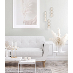 Подвесной светильник с 3-мя округлыми матовыми плафонами из белого стекла Golden Swirl варинант исполнения - 9 | Loft Concept в Кирове